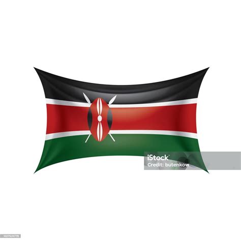 Kenya Flag Vector Illustration On A White Background Stock Illustration