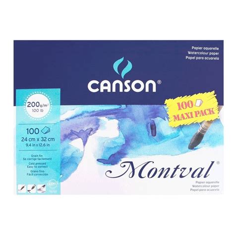 Bloco Papel Aquarela Montval Canson A4 200g 100 Folhas Submarino