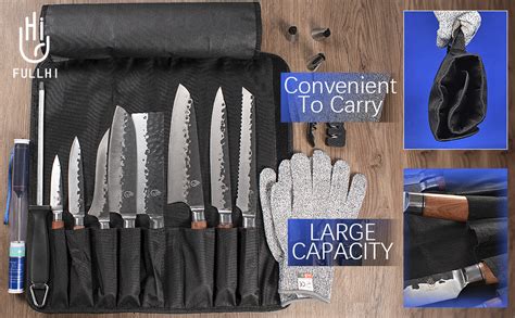 Amazon FULLHI 14pcs Butcher Chef Knife Set Include Sheath High