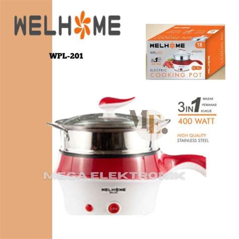 Jual Welhome Wpl Panci Elektrik Cooking Pot Electric Serbaguna Cm