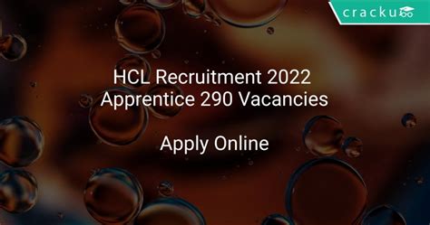 Hcl Recruitment 2022 Apprentice 290 Vacancies Latest Govt Jobs 2021 Government Job Vacancies