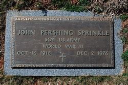 Sgt John Pershing Sprinkle 1918 1976 Mémorial Find a Grave