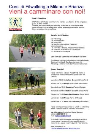 Volantino Fitwalking Milano Brianza 2 PDF