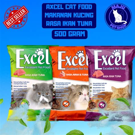 Jual Makanan Kucing Excel Cat Food Rasa Ikan Tuna Gram Shopee