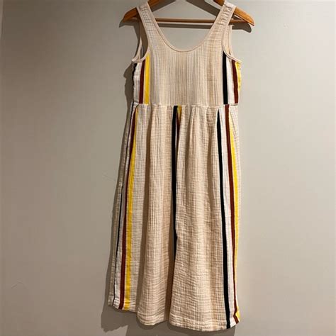 Ace & Jig | Dresses | Ace Jig Cape Dress 0 Cotton Gauze Cream Yellow
