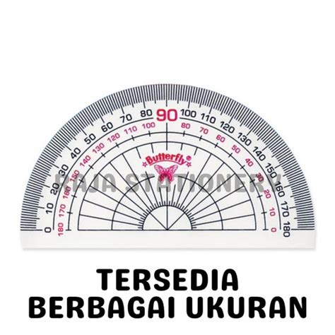 Promo Butterfly Protractor 180 Penggaris Busur 180 Butterfly Derajat