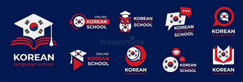 Logotipo Vectorial De La Escuela De Lengua Corea Ilustración del Vector