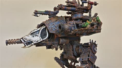 Warhammer 40k Ork Army Looted Warhound Kustom Stompa Fw Youtube