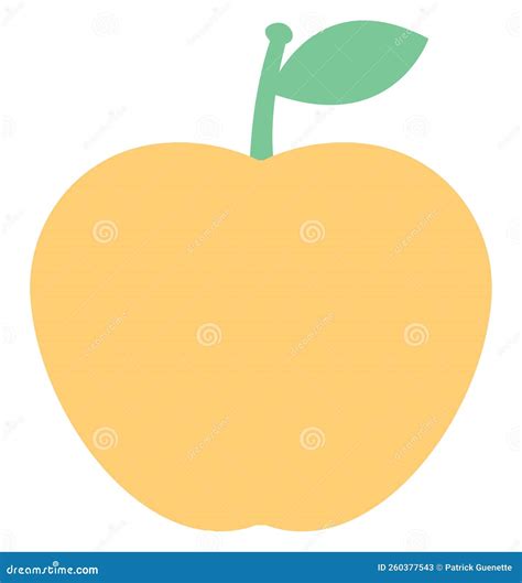 Yellow Apple Icon Stock Vector Illustration Of Vector 260377543