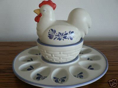 Pfaltzgraff Yorktowne Hen Deviled Egg Plate Bowl Mib