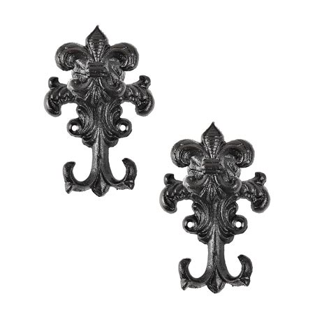 Decorative Cast Iron Wall Hooks Set Of 2 Vintage Coat Hooks Farmhouse