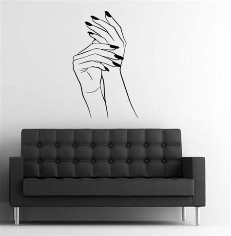 Nail Salon Wall Decal Manicure Pedicure Window Sticker Etsy