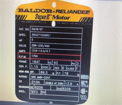 How To Read A Nema Motor Nameplate Abb Off