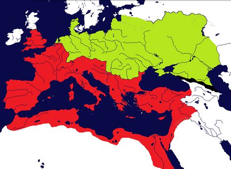 Map of the borders of the Roman and Hunnic Empires. ( Example in Pic 2) : r/territorial_io