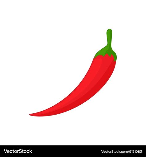 Hot chili pepper icon cartoon style Royalty Free Vector