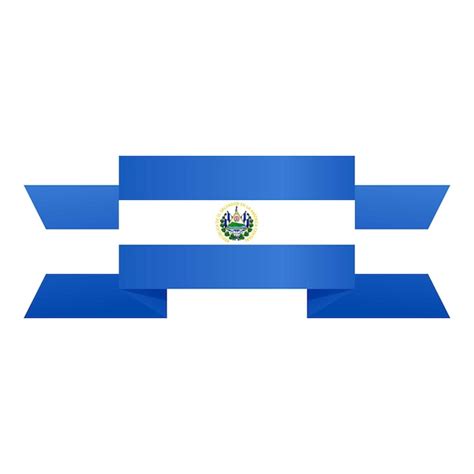 Premium Vector El Salvador Day Icon Cartoon Vector Flag Emblem