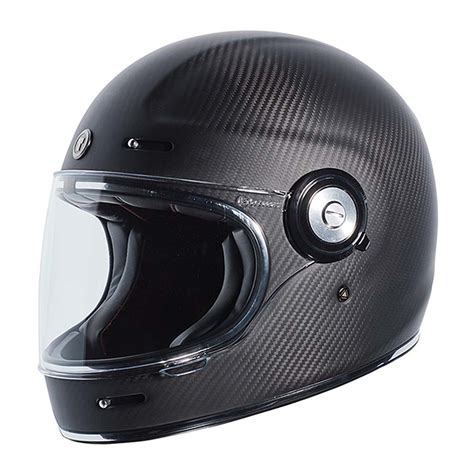 Torc Helmets Newport Carbon Fiber Matte Black Dot Approved Full Face Retro Motorcycle Helmet