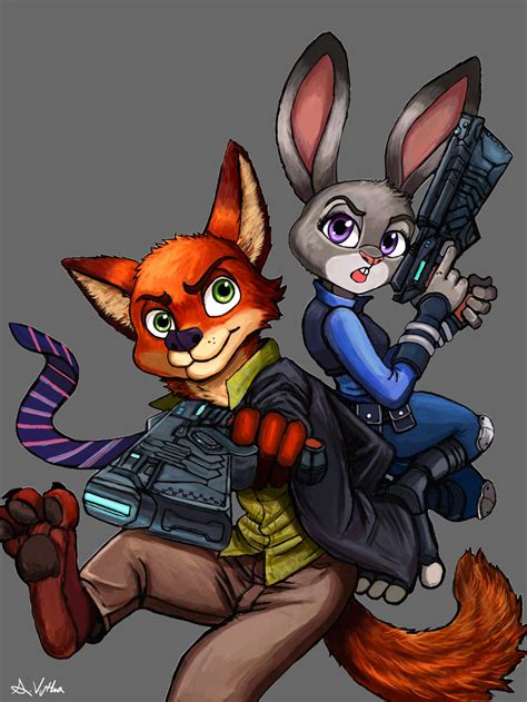 Nick And Judy Zootopiapsychopass Crossover By Thelivingshadow On