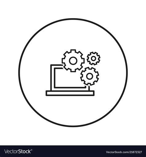 Computer operation icon line Royalty Free Vector Image