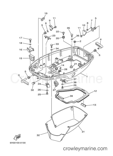 Bottom Cowling Yamaha Outboard Hp Tlry Crowley Marine