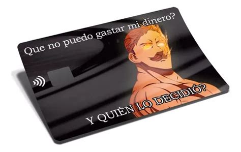 Escanor 7 Sticker Para Tarjeta Bancaria Acabado Holográfico Meses sin