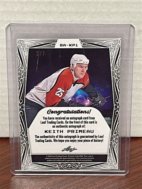 Keith Primeau Leaf Metal Hockey Legends Parallel Auto Ebay