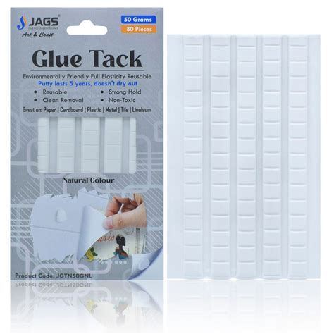 Jags White Glue Tack Pack Of Pieces Reusable Removable Adhesive