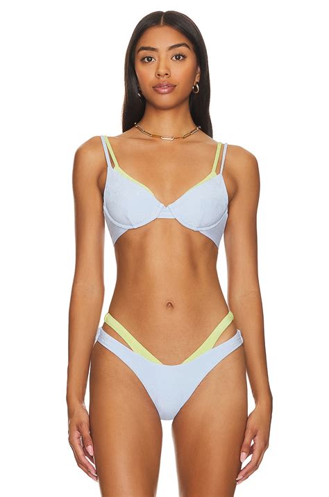 Maaji Giorgia Reversible Bikini Top In Blue REVOLVE