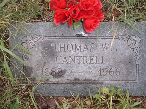 Thomas Washington Cantrell Memorial Find A Grave