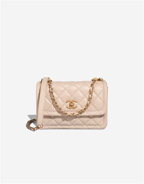 Chanel Timeless Flap Bag Small Lamb Off White SACLÀB