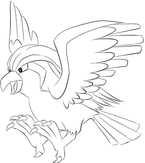 018 Pidgeot Lineart By Lilly Gerbil On Deviantart