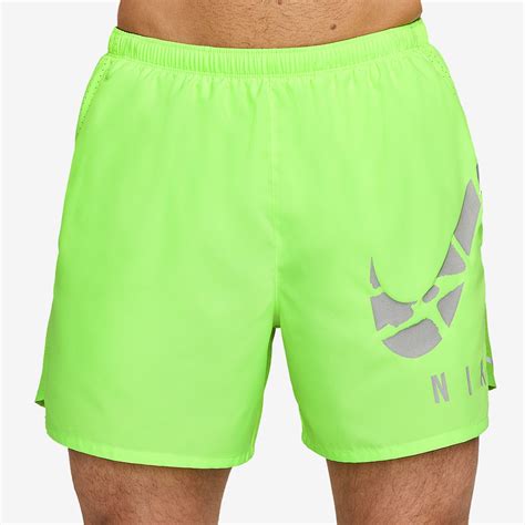 Nike Dri Fit Challenger Run Division Shorts Ghost Green Reflective