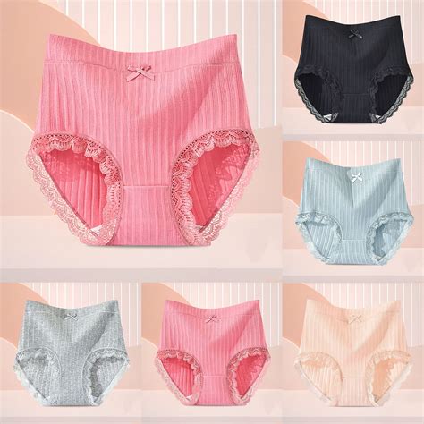 Panties For Women Pack Tummy Control Breathable Briefs Soft Underpants