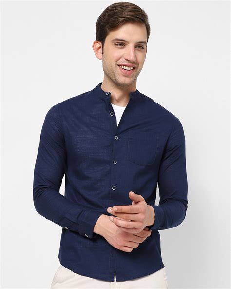 Buy Men's Blue Shirt Online at Bewakoof