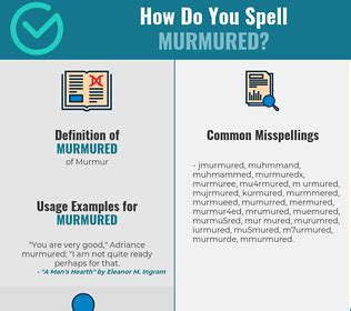 Correct spelling for Murmured [Infographic] | Spellchecker.net