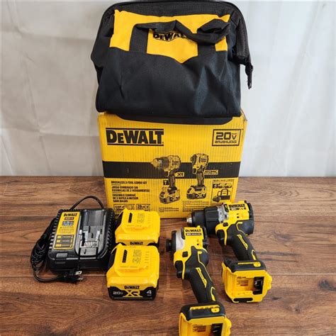 Dewalt 20v Max Lithium Ion Brushless Cordless 2 Tool Combo Kit Appears In Good Condition