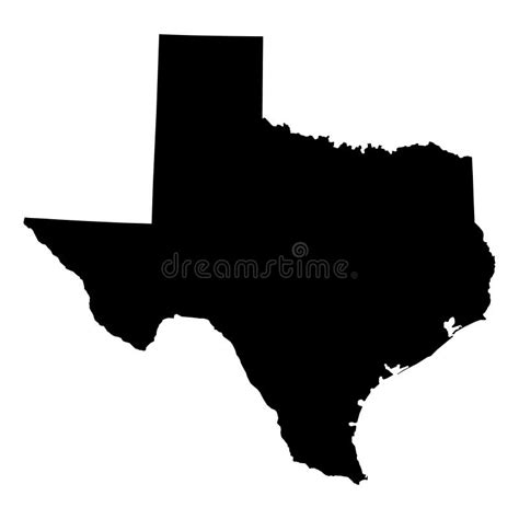 Texas Map Shape United States Of America Flat Concept Icon Symbol Vector Illustration Stock