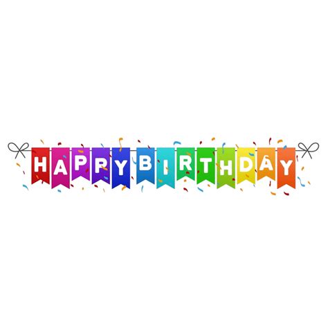 Happy Birthday Flag Vector Art PNG, Happy Birthday Flags, 59% OFF