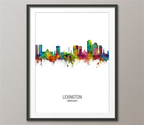 Lexington Skyline Lexington Kentucky Cityscape Art Print - Etsy