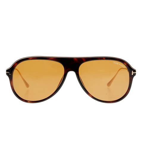 Tom Ford Men's Brown Aviator Sunglasses