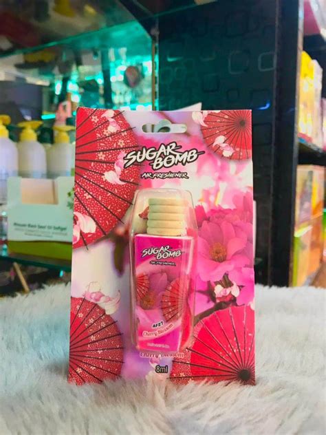 freegift sugarbomb car perfume cherry blossom  kereta lazada