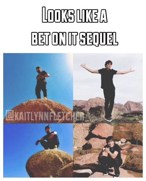 Four Different Pictures With The Same Person Doing Tricks On Top Of