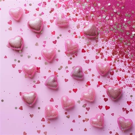 Premium Photo | Glitter hearts background