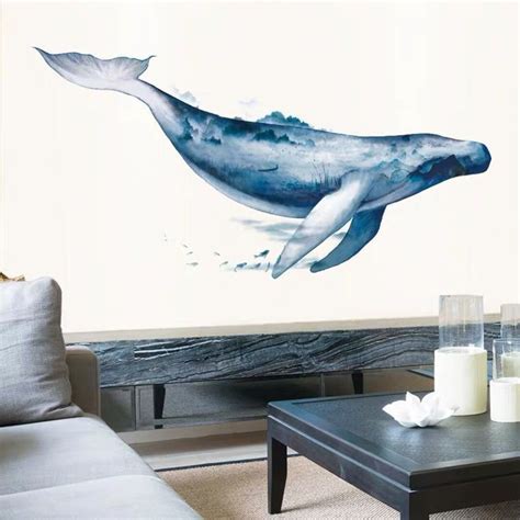 Shark Wall Decal Shark Sticker Whale Wall Decal Whale Wall - Etsy