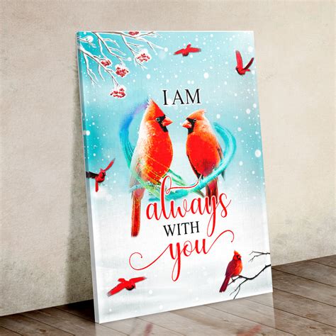 I Am Always With You Red Cardinal Canvas Prints Canvas Art Wall Art Prints Wall Art Decor – HomeWix