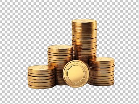 Premium Psd Psd Of A Gold Coin Stacks