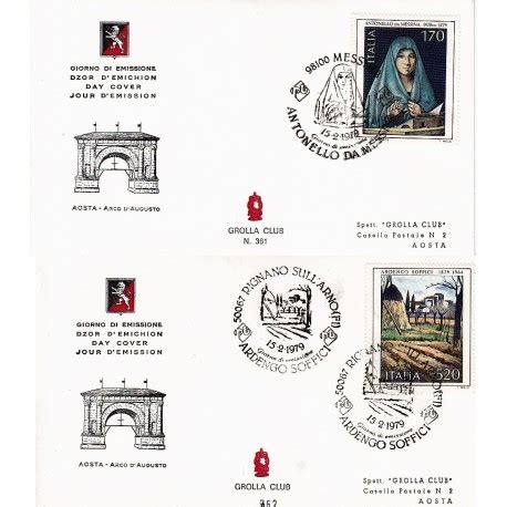 Fdc Italia Grolla Unif Arte Italiana Annullo Speciale Apg