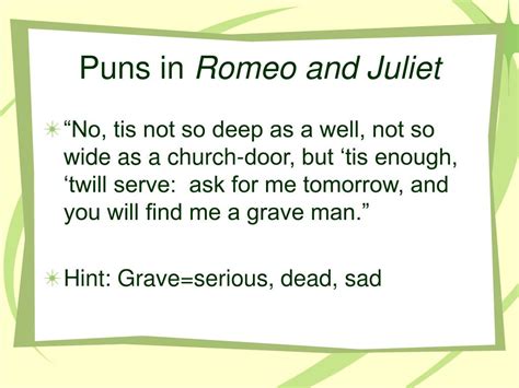 Puns Romeo And Juliet