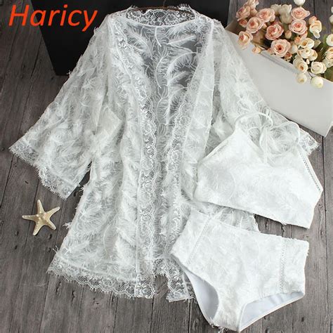 2018 Sexy High Neck White Lace Bikini Women Dress Swimwear Push Up