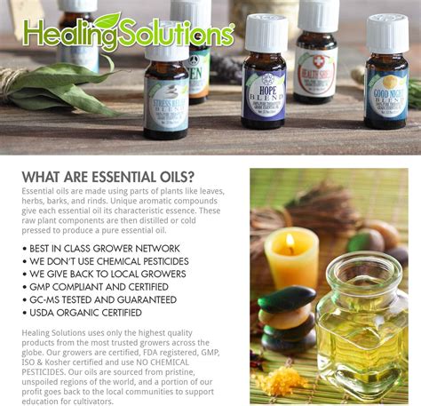 Healing Solutions Aceite esencial de grado terapéutico sin diluir